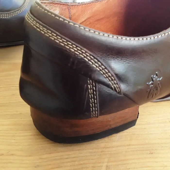 Mens dress shoe heel repair