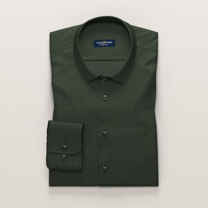 Dark green dress shirt men