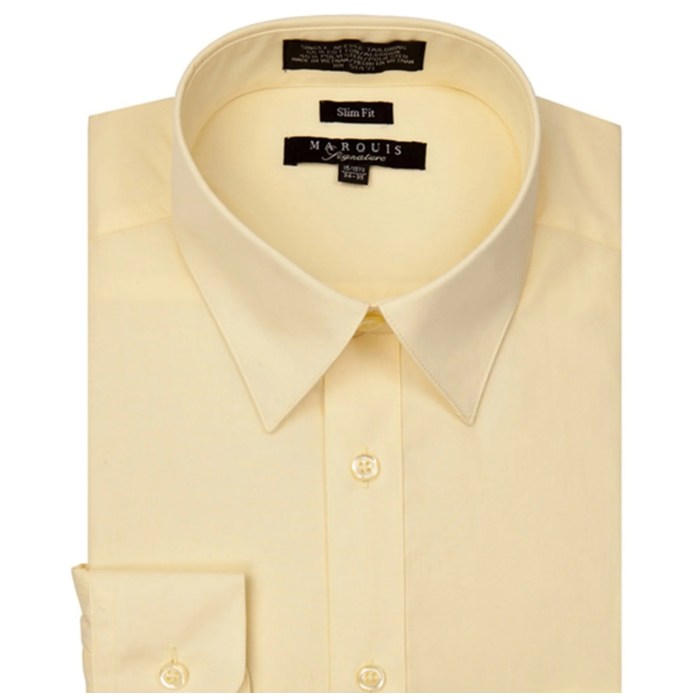 Yellow dress shirts for men