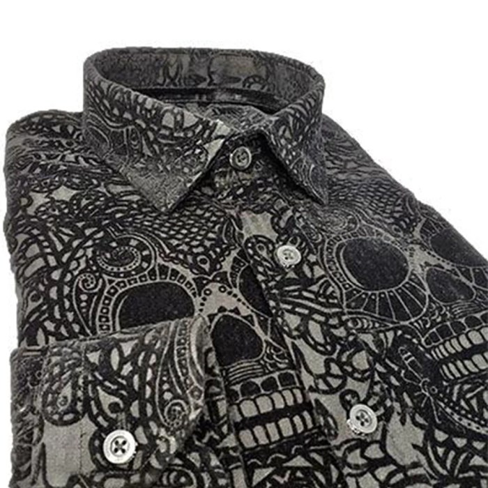 Men's skull dress shirt