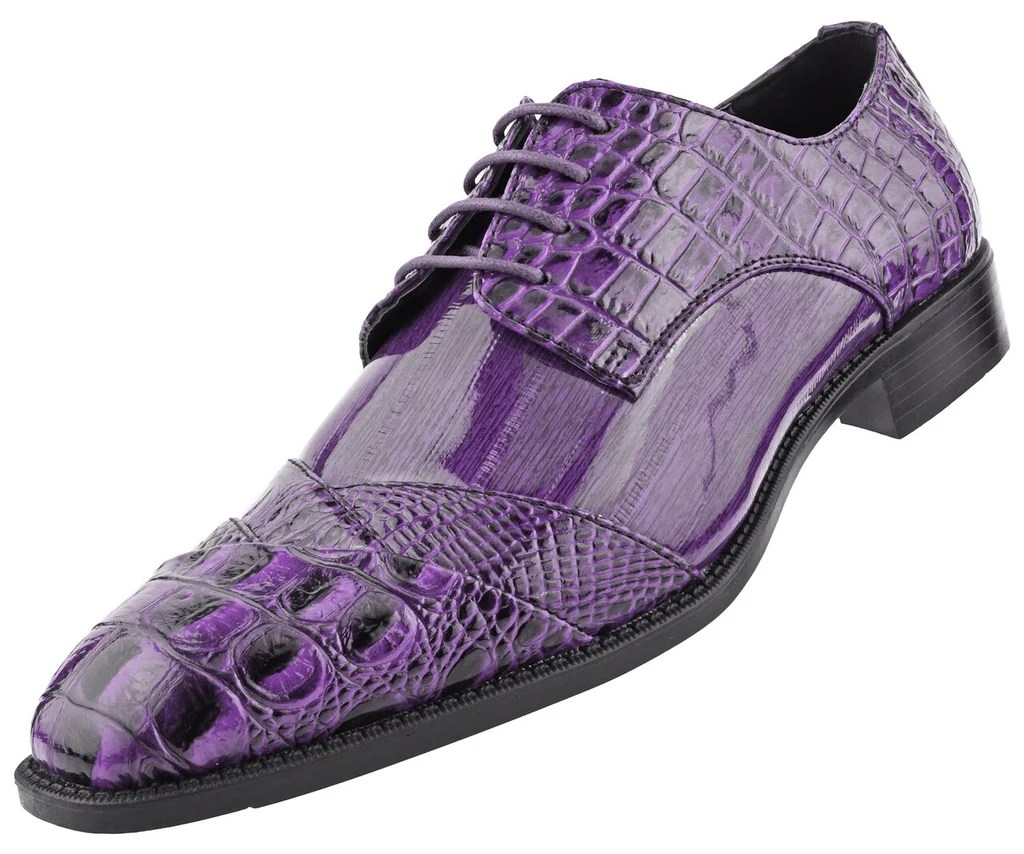 Purple mens dress shoes