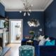 How to decorate a navy blue room