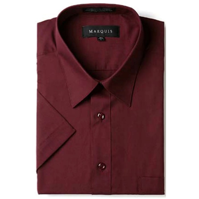 Mens burgundy dress shirt