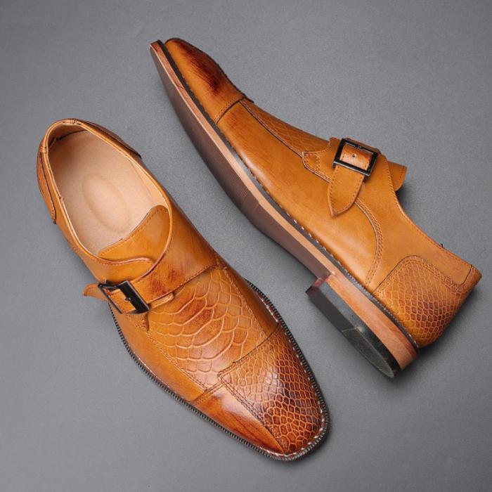 Mens brown loafer dress shoes