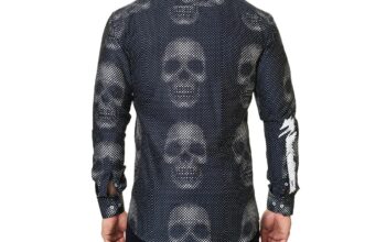 Men's skull dress shirt