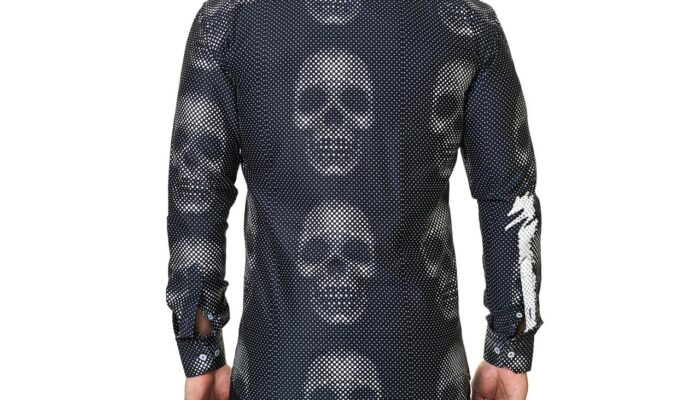 Mens Skull Dress Shirt A Stylish and Edgy Wardrobe Essential