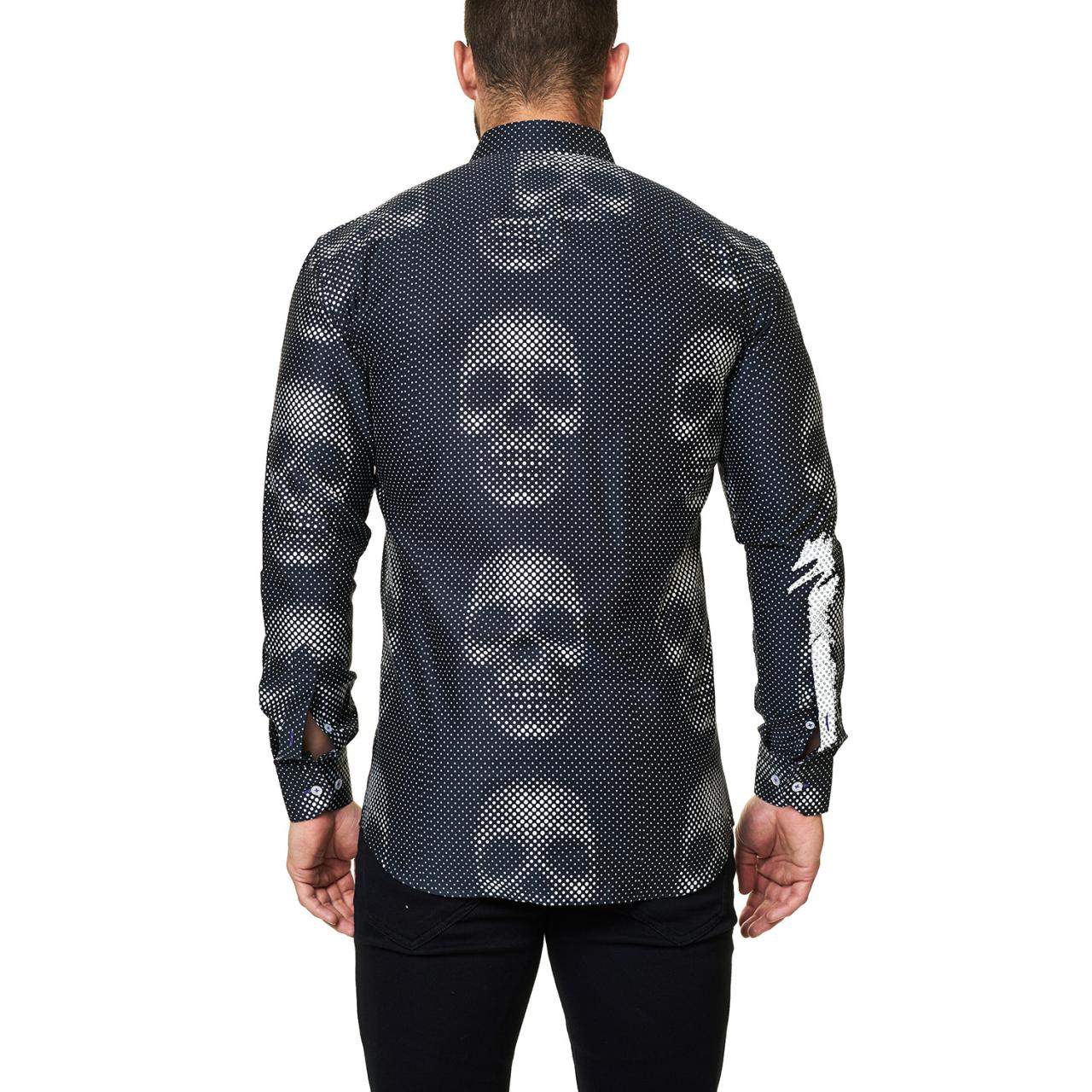 Men's skull dress shirt