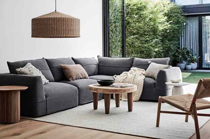 How to decorate living room with charcoal sofa