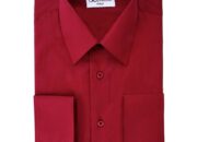 Mens burgundy dress shirt