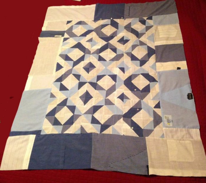 Men's dress shirt quilt pattern